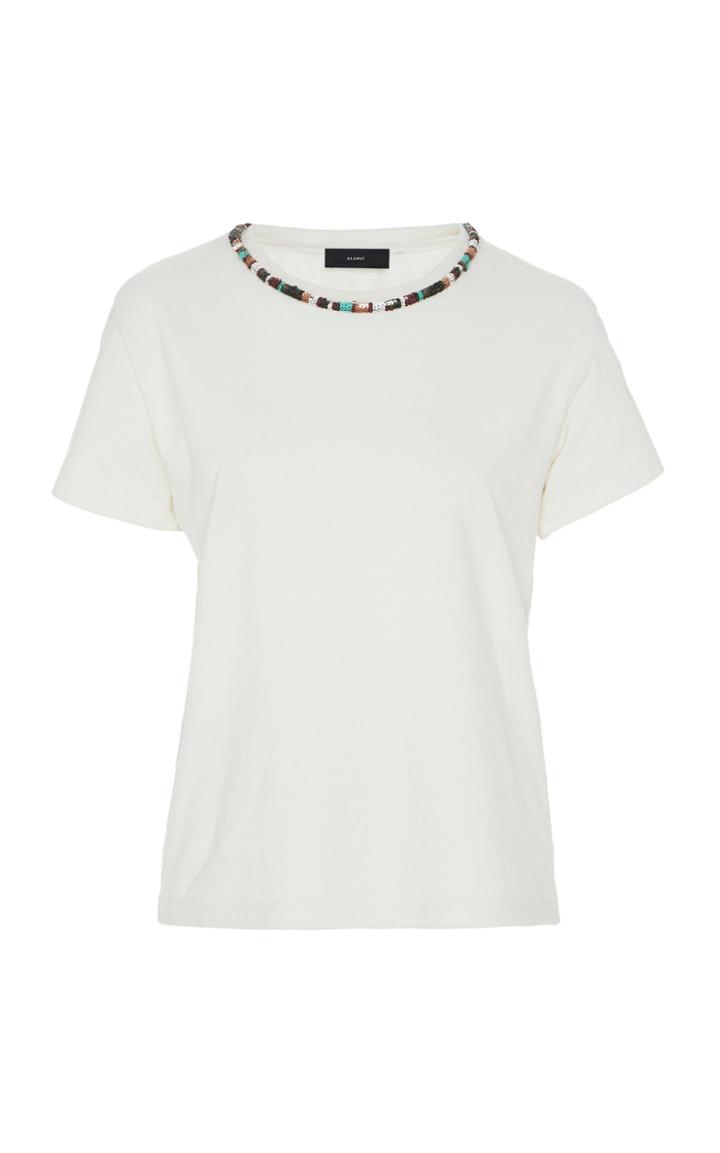 Alanui Embroidered Necklace Cashmere Shirt