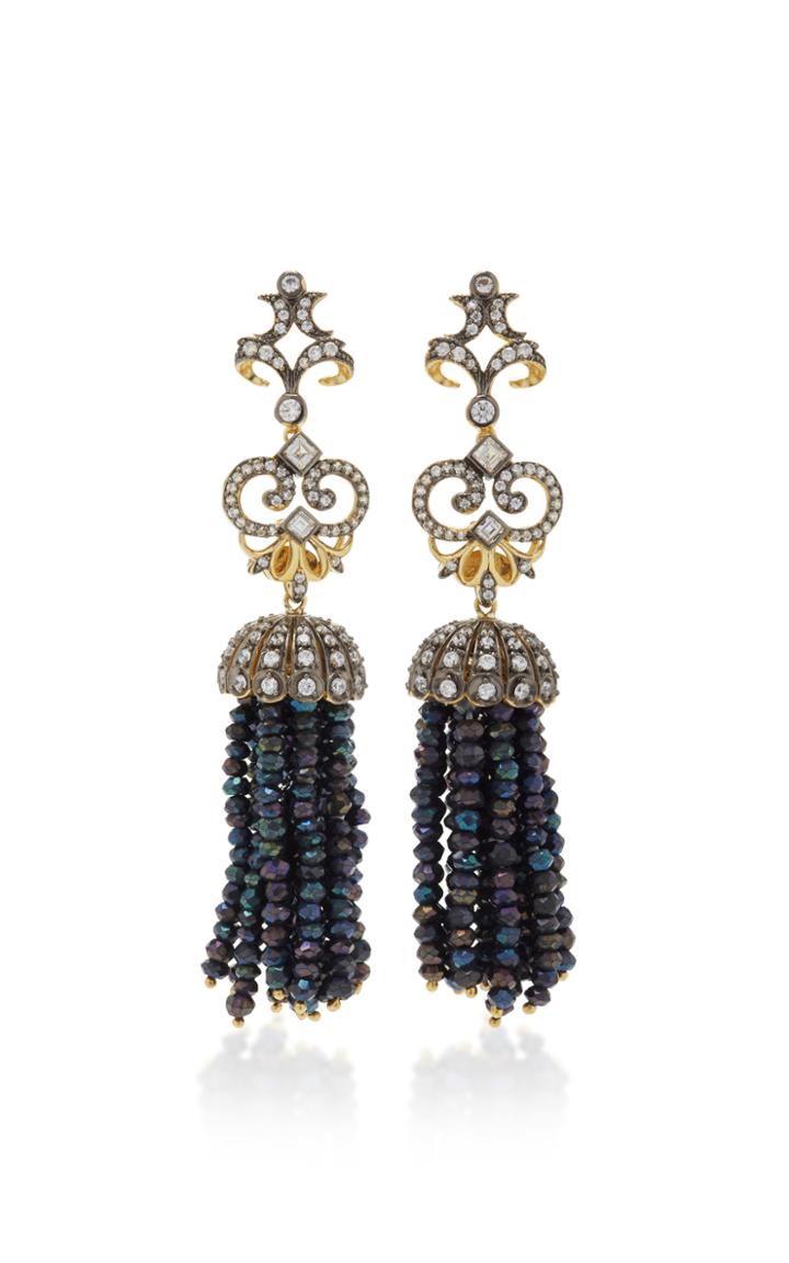 Anabela Chan Midnight Tassel Earrings