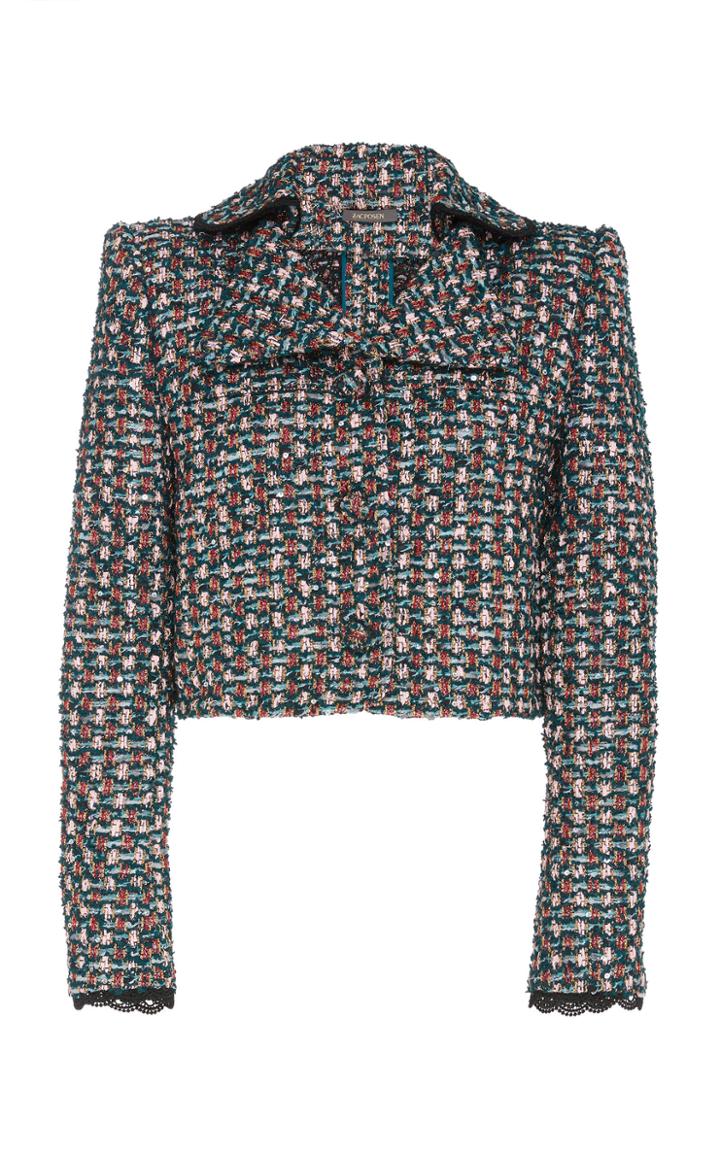 Zac Posen Tweed Cropped Jacket