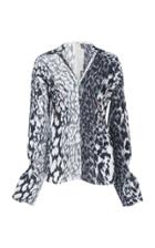 Victoria Beckham V-neck Long Sleeve Silk Top