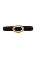 Moda Operandi Alessandra Rich Crystal Gold-tone Chain Leather Belt