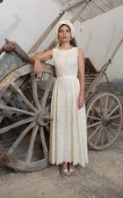 Moda Operandi Luisa Beccaria Broderie-cotton Midi Dress