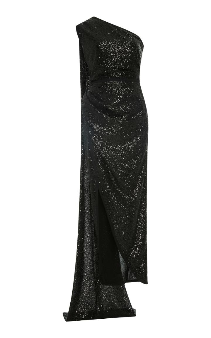Elie Saab One-shoulder Sequin Gown