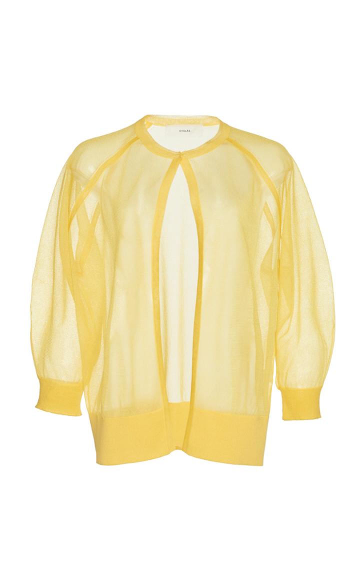 Cyclas Front Cut Out Silk-blend Top