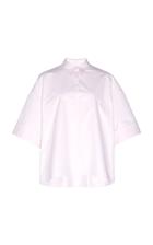 Delpozo Cotton Poplin Short Sleeve Shirt