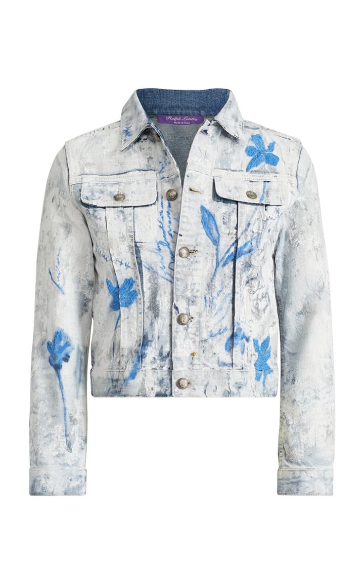 Ralph Lauren Cropped Trucker Painted Jacket