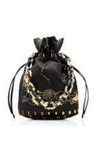 Edie Parker Shorty Space-printed Satin Bag