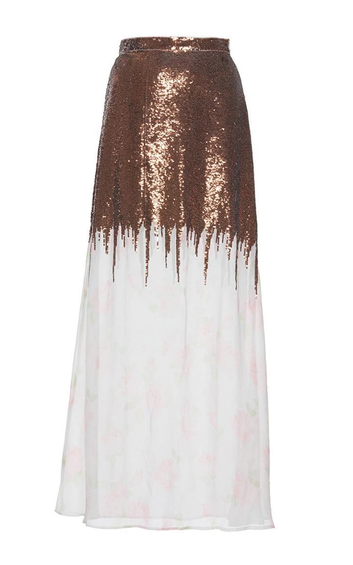 Manoush Metallic Faded Rose Skirt