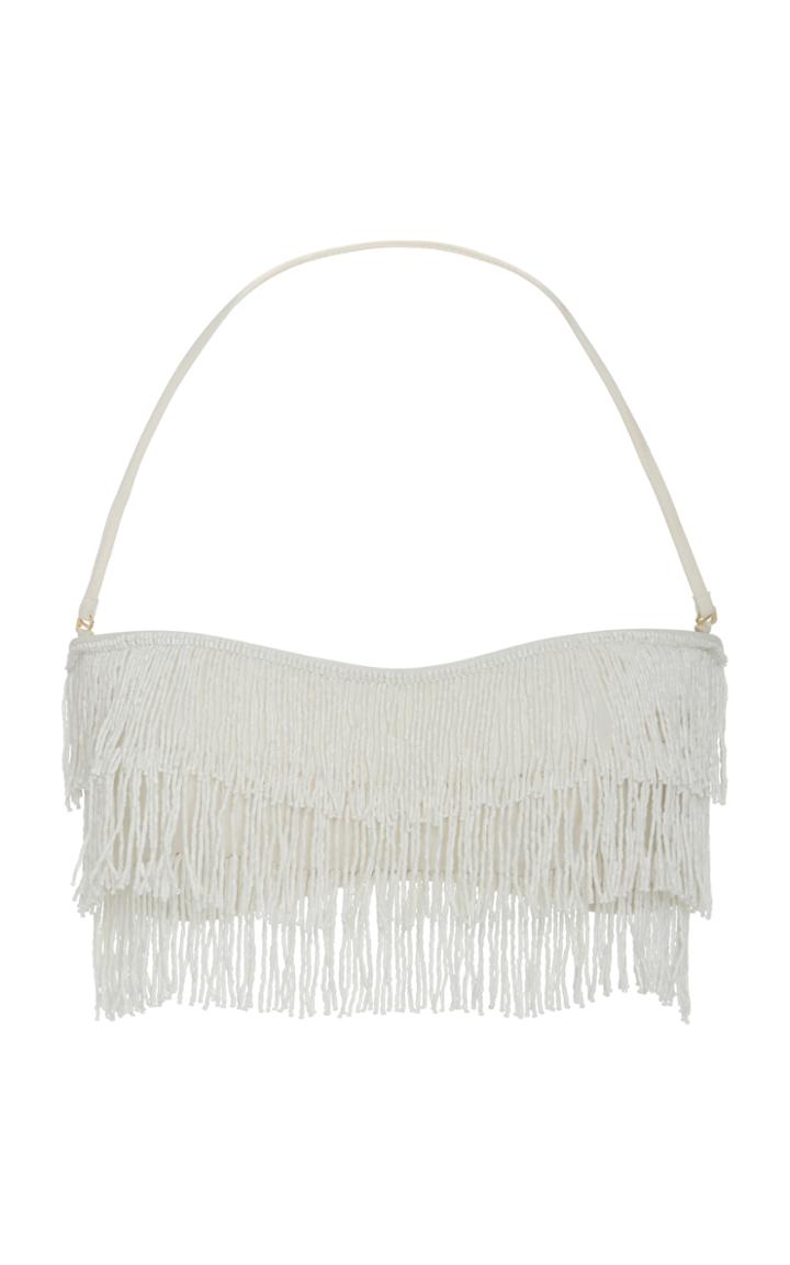 Agua De Coco Fringed Bandeau Bikini Top