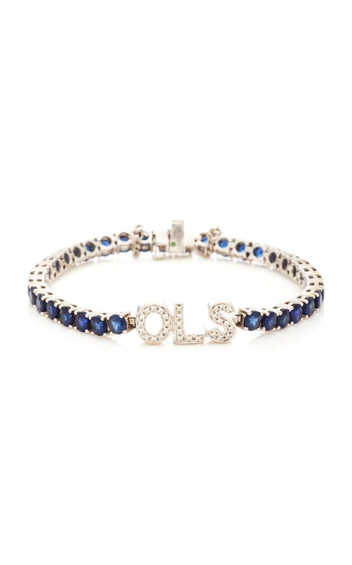 Moda Operandi Luisa Alexander Blue Sapphire Initial Tennis Bracelet