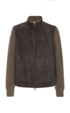 Fioroni Quilted Suede And Knit Jacket