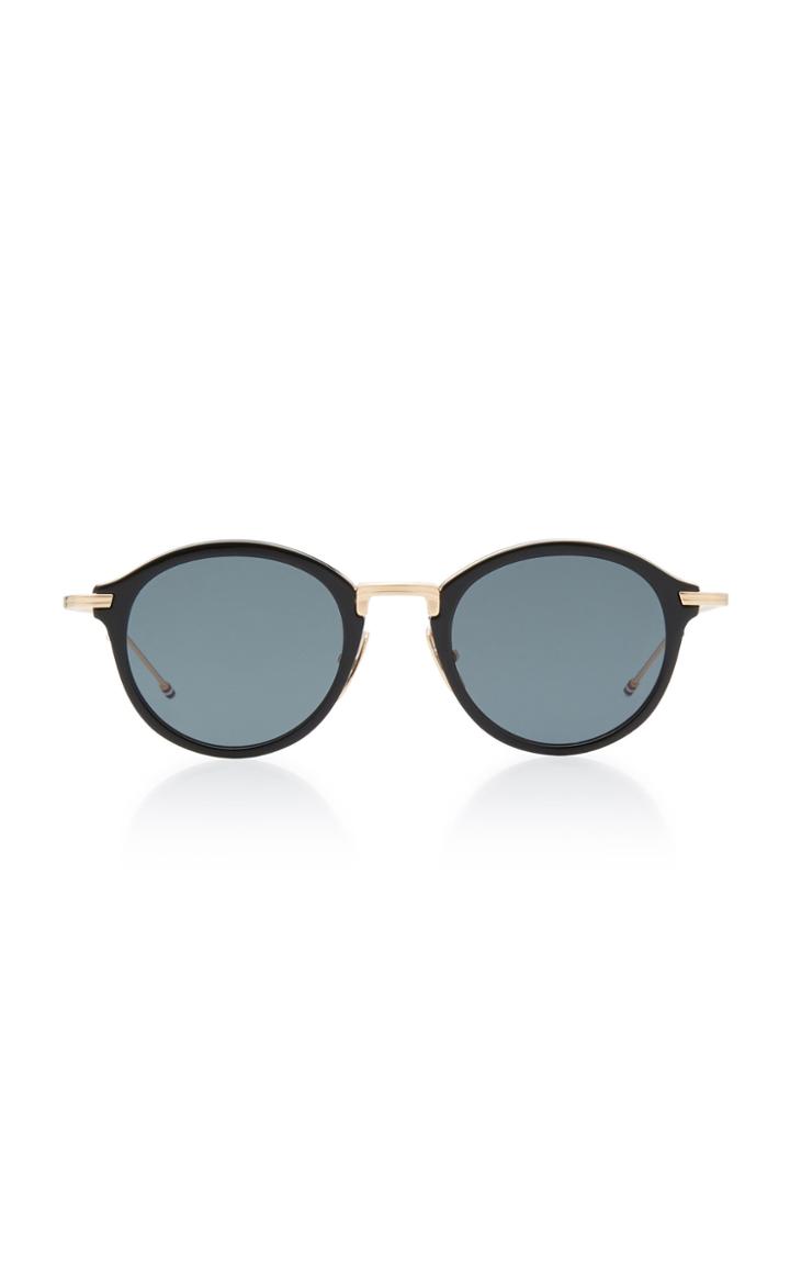 Thom Browne Sun Acetate And Metal Round Sunglasses