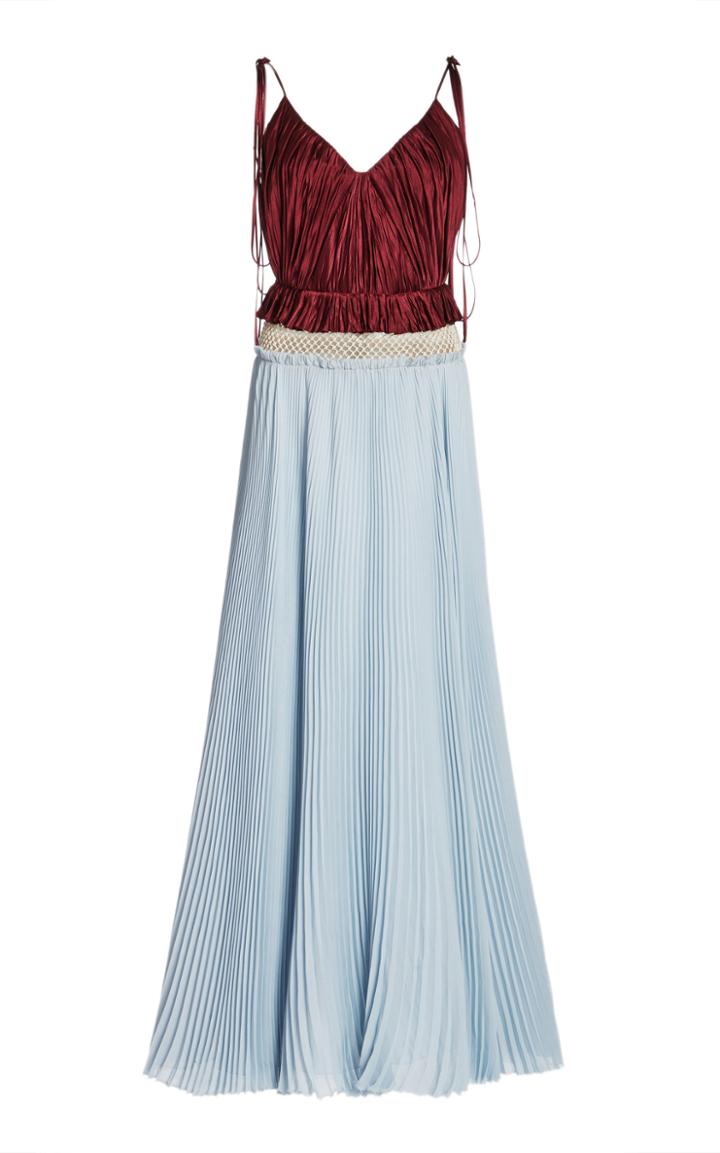 Moda Operandi Gabriela Hearst Beata Two-tone Upcycled Silk Dress