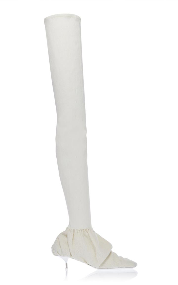 Jil Sander Stretch Knit Over The Knee Boot