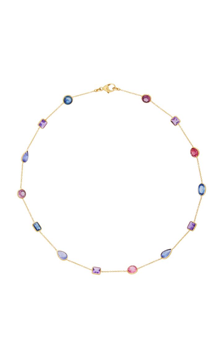 Renee Lewis 18k Gold Multi-stone Chain Necklace