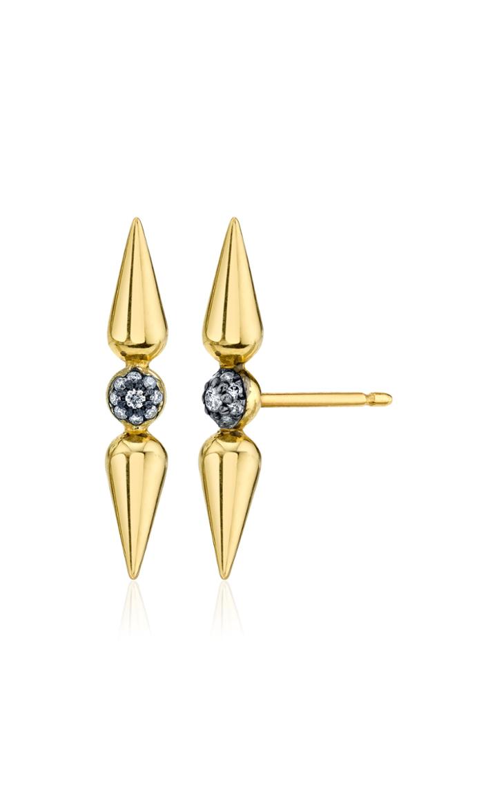 Moda Operandi Sarah Hendler 18k Yellow Gold Diamond Pave Center Spear Studs