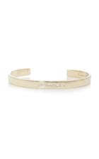 The Last Line 14k Yellow Gold And Diamond Thin Cuff