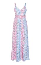 Gl Hrgel Printed Belted Floral-print Midi Dress