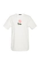 Alexachung Embroidered Flower Cotton T-shirt