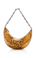 Rejina Pyo Banana Snake-effect Leather Bag