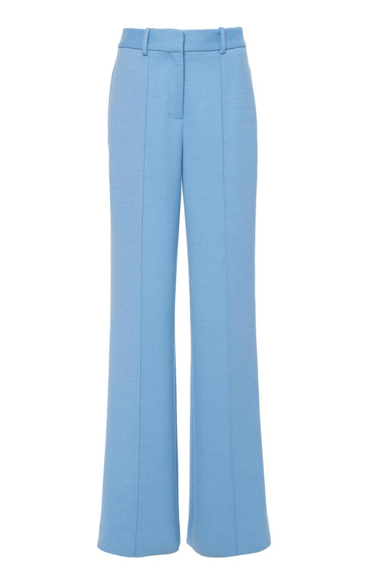 Adam Lippes Pintuck Double Face Wool Trousers