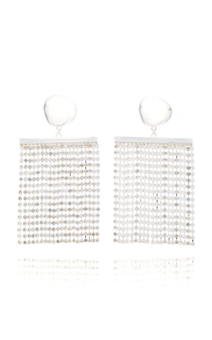 Cult Gaia Farrah Silver-tone And Rhinestone Earrings