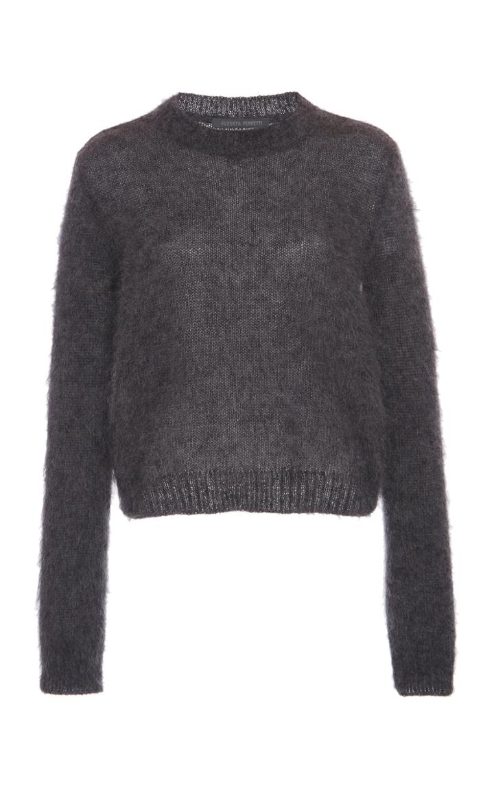 Moda Operandi Alberta Ferretti Ribbed-trim Mohair Sweater