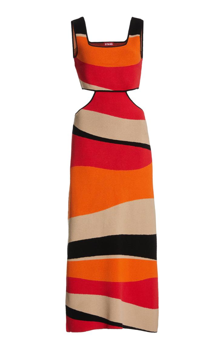 Moda Operandi Staud Madalena Compact Jacquard Midi Dress