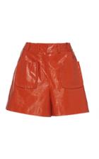 Olivier Theyskens Naper Mid-rise Leather Shorts