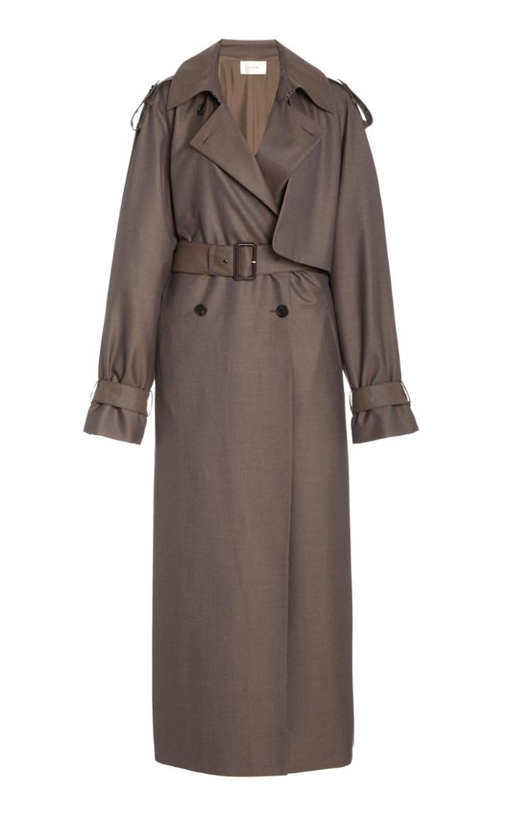 Moda Operandi The Row Yeli Double Breasted Wool Trench Coat