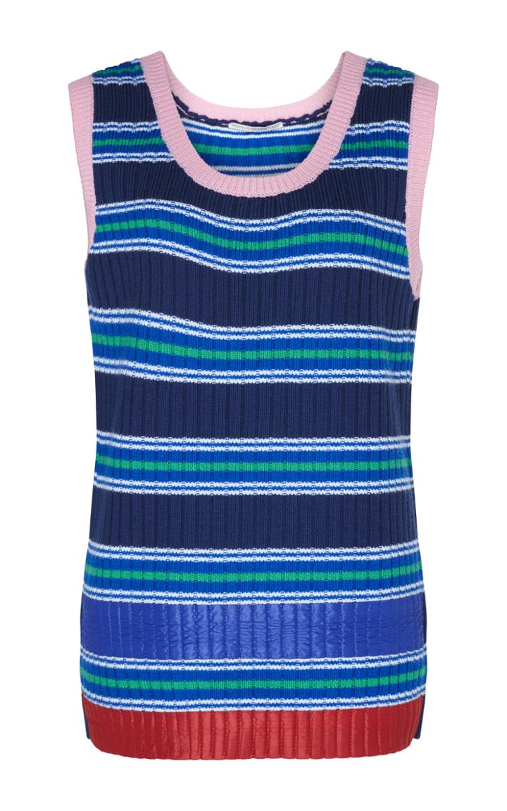 Marco De Vincenzo Striped Knit Rib Tank