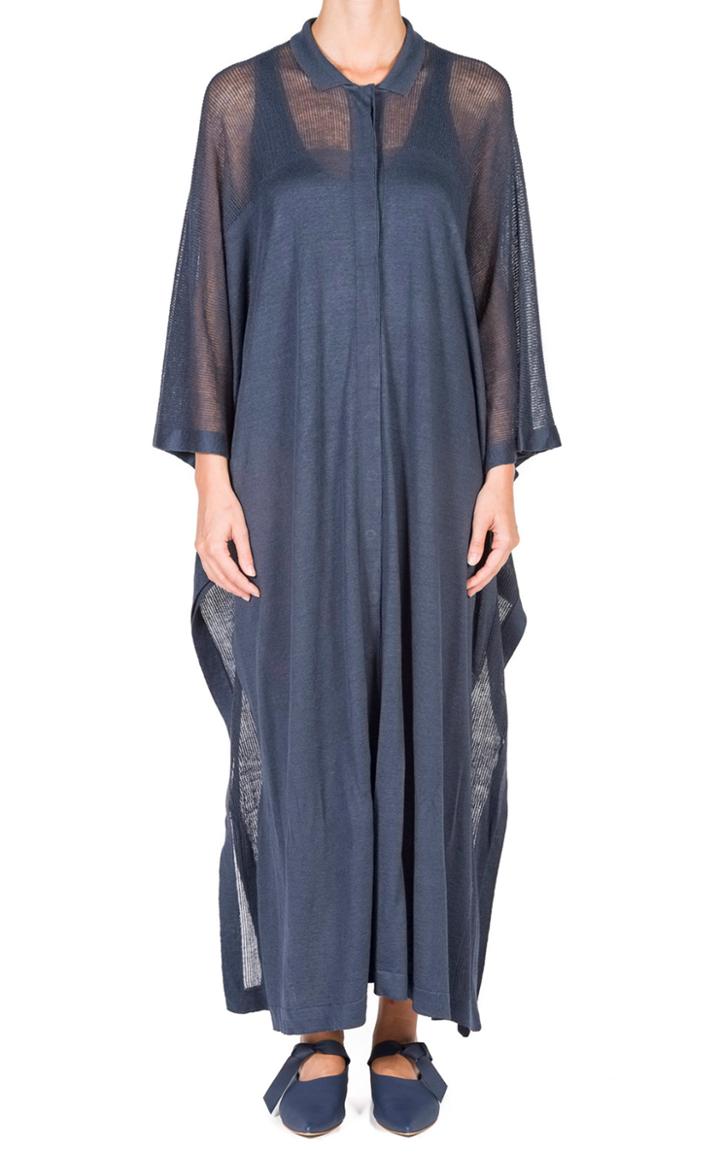 Moda Operandi Agnona Belted Linen-silk Caftan