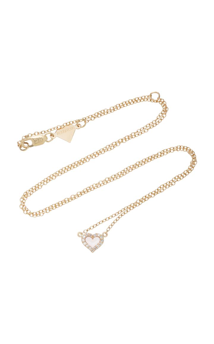 Alison Lou 14k Gold Diamond Heart Necklace