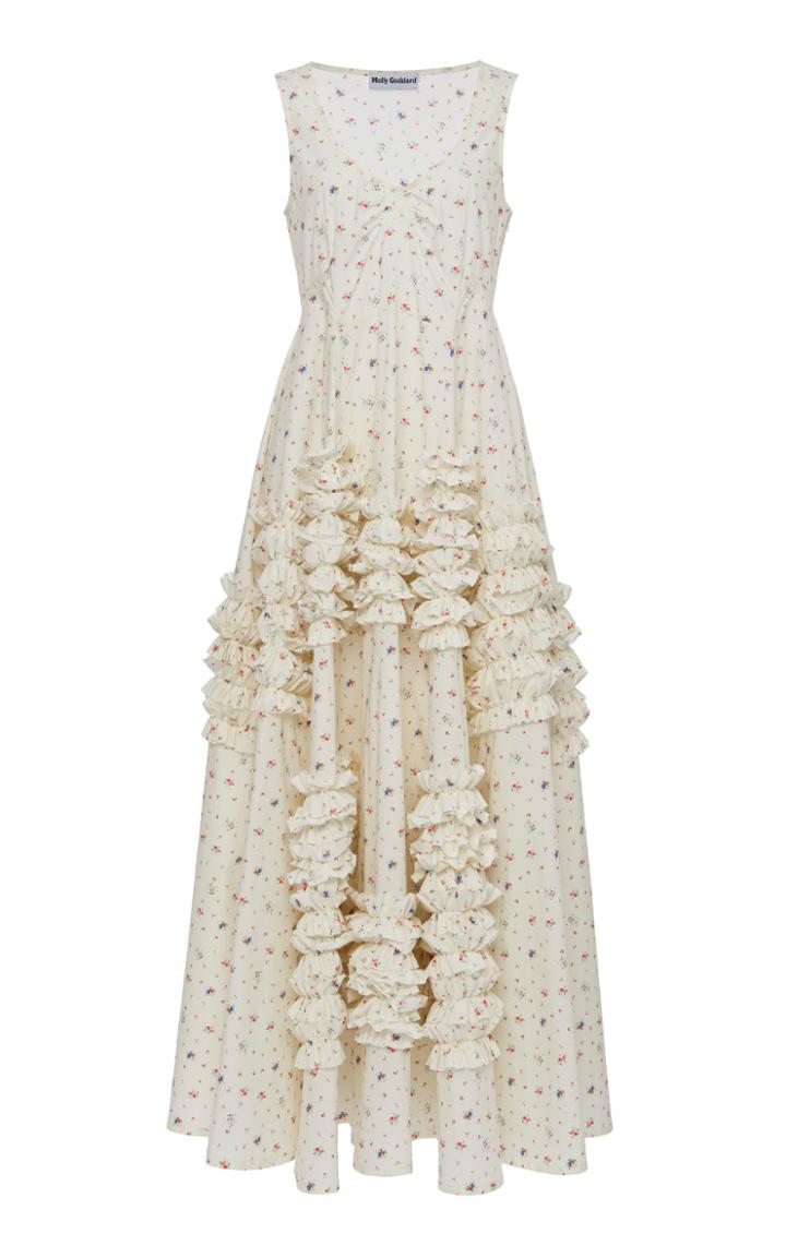 Molly Goddard Serena Floral-print Cotton Maxi Dress