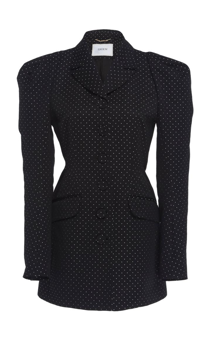 Erdem Alfreda Puff Shoulder Jacquard Jacket