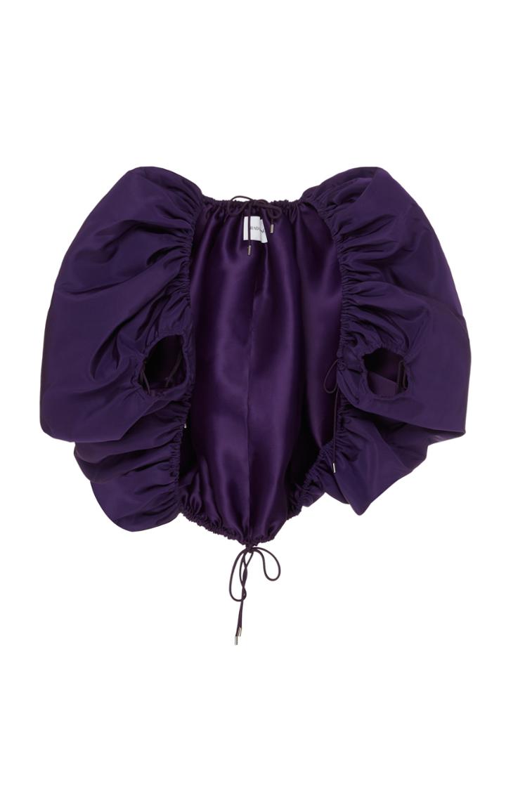 Moda Operandi Prabal Gurung Gathered Silk-satin Bolero Size: 0