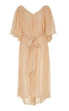 Anaak Isadora Tie-front Cotton-voile Midi Dress