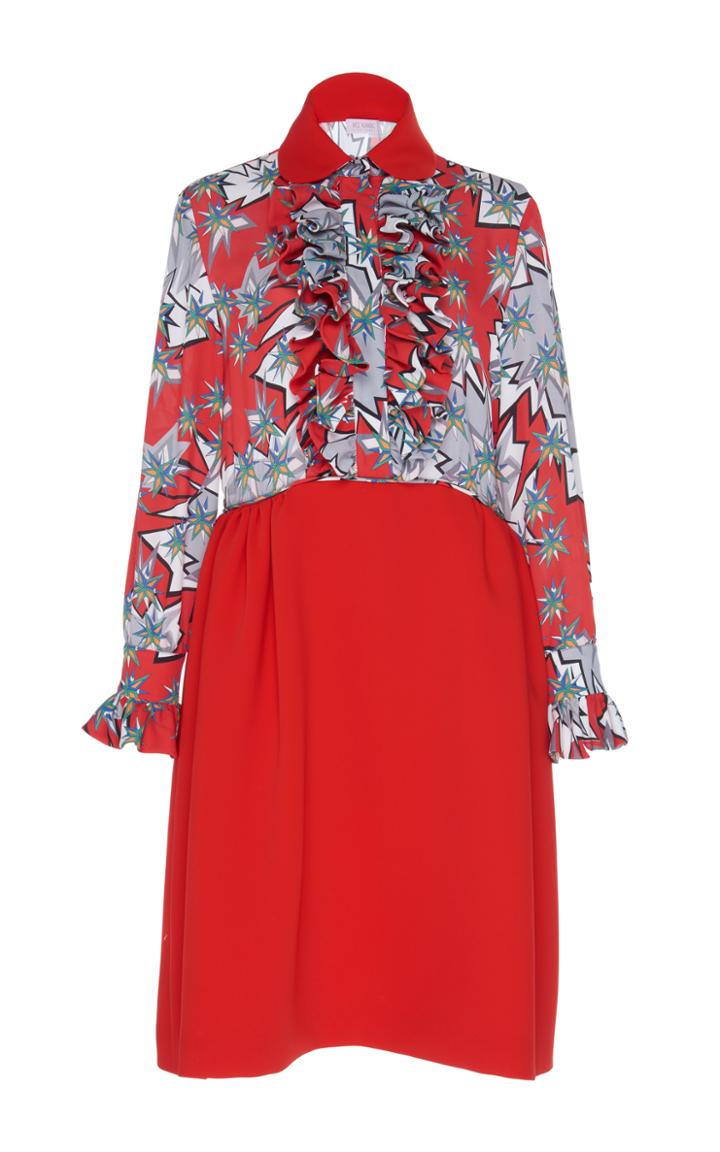 Dice Kayek Printed Long Sleeve Dress