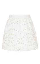 Moda Operandi Red Valentino Anglias Broderie Poplin Skort Size: 36