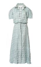 Leal Daccarett Malaquita Patterned Silk Shirt Dress