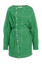 Derek Lam 10 Crosby Cotton Long Sleeve Shirtdress With Center Placket
