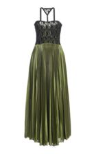 Moda Operandi Christopher Kane Lace Panelled Pleated Dress