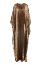 Moda Operandi Oscar De La Renta Embellished Silk-blend Pliss Caftan Size: 2