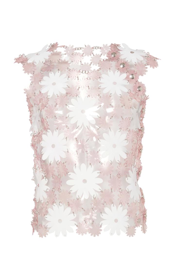Moda Operandi Paco Rabanne Floral Chainmail Top Size: 36