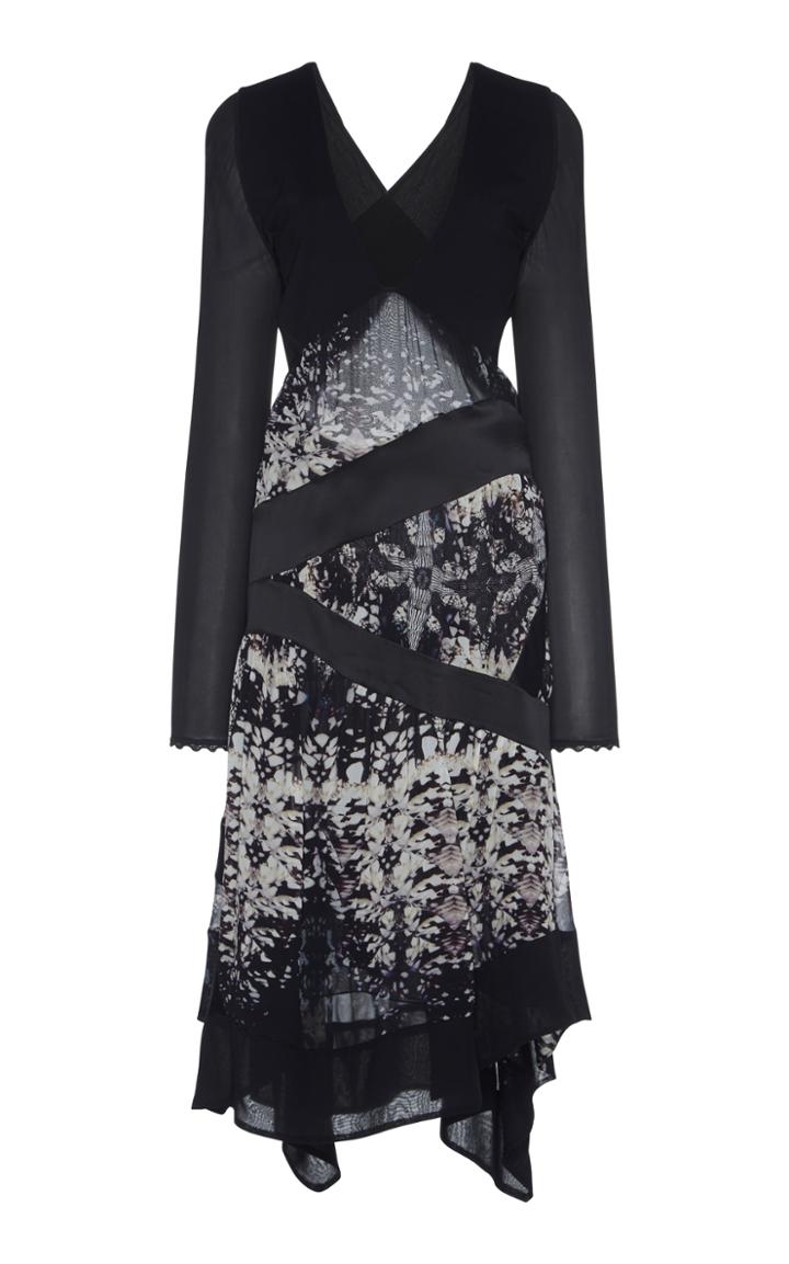 Roberto Cavalli V-neck Silk Dress