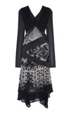 Roberto Cavalli V-neck Silk Dress