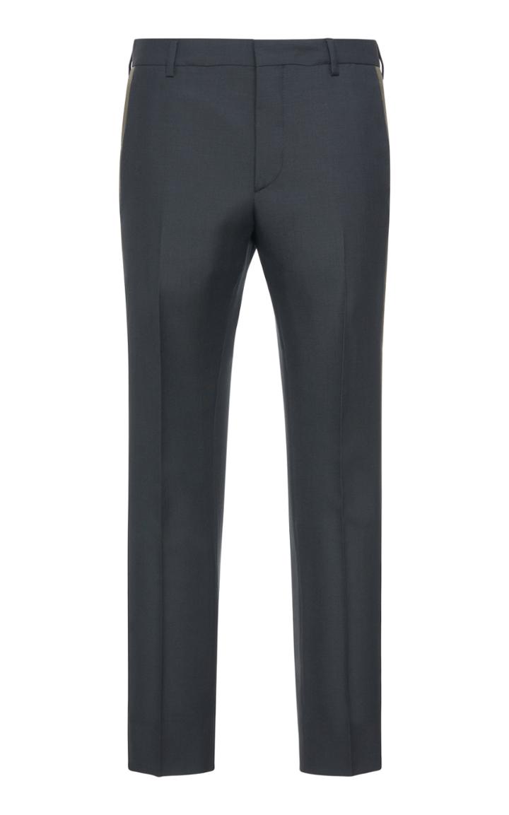 Prada Striped Wool And Mohair Slim-leg Pants