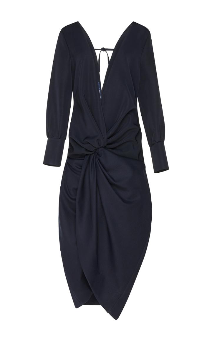 Jacquemus V-neck Draped Sheath Dress