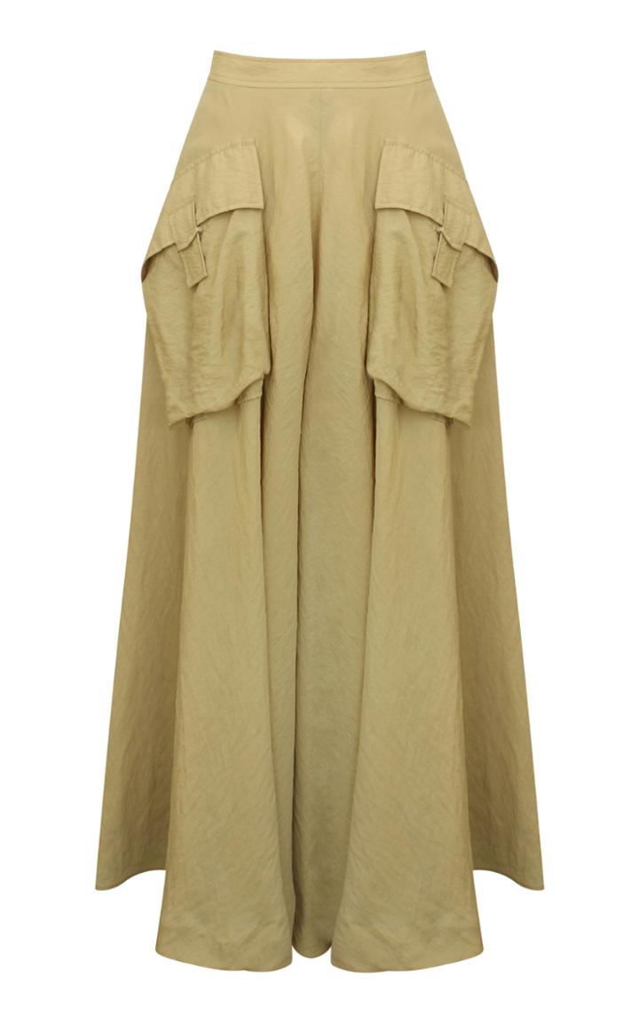Moda Operandi Rejina Pyo Lena Pocket-detailed Crepe Full Maxi Skirt