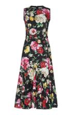 Dolce & Gabbana Floral-print Stretch-cotton Midi Dress
